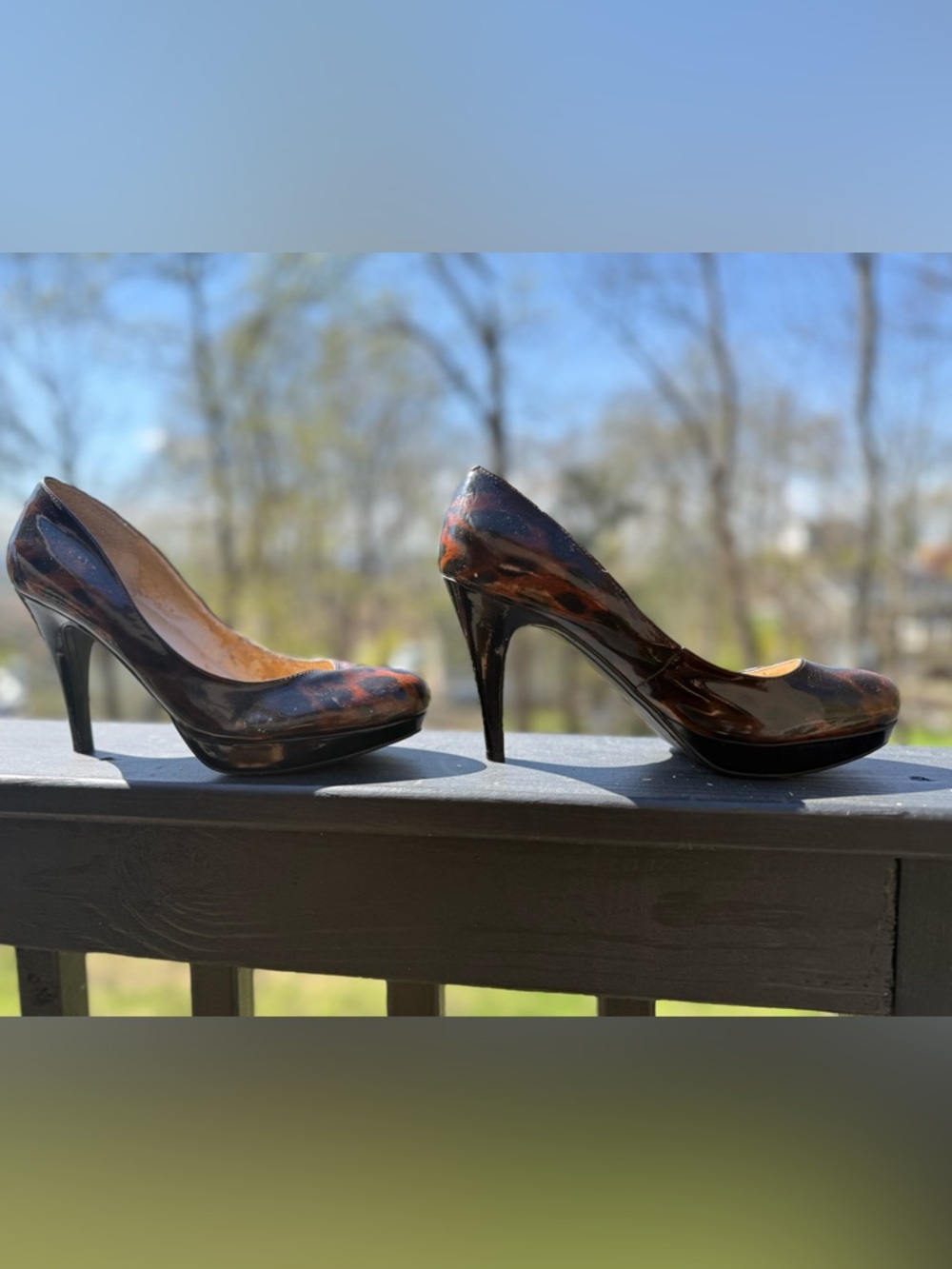 Marc Fisher Women's Tortoiseshell Patent High Heels
